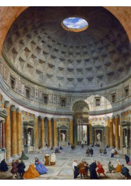 Giovanni Paolo Pannini - Pantheon'un İçi, Roma PixArt Sanat Elmas Mozaik Tablo Diamond Türkiye 40*60
