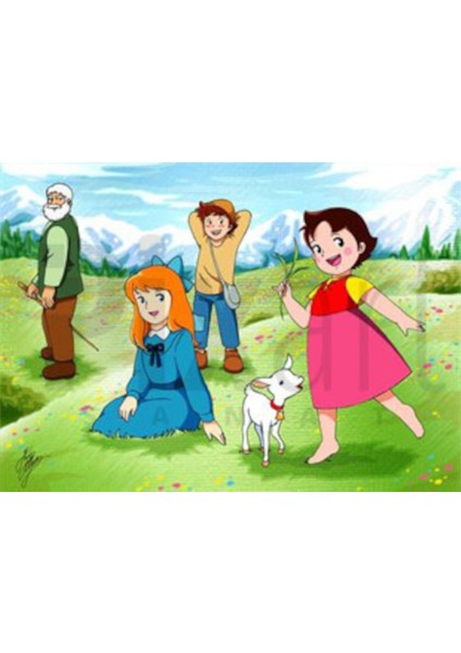 Heidi ve Arkadaşları PixArt Sanat Elmas Mozaik Tablo Diamond Türkiye 50*38