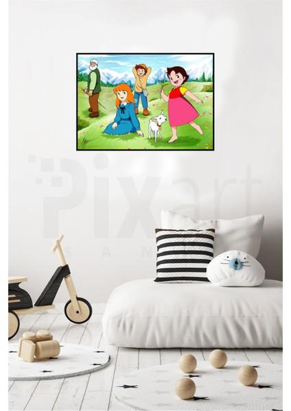 Heidi ve Arkadaşları PixArt Sanat Elmas Mozaik Tablo Diamond Türkiye 50*38