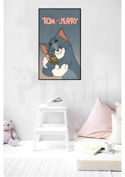 Tom ve Jerry PixArt Sanat Elmas Mozaik Tablo Diamond Türkiye 48*60