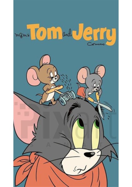 Tom ve Jerry Poster PixArt Sanat Elmas Mozaik Tablo Diamond Türkiye 40*60
