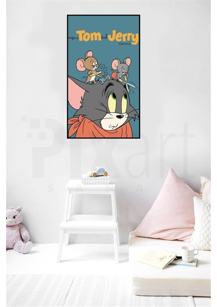 Tom ve Jerry Poster PixArt Sanat Elmas Mozaik Tablo Diamond Türkiye 40*60