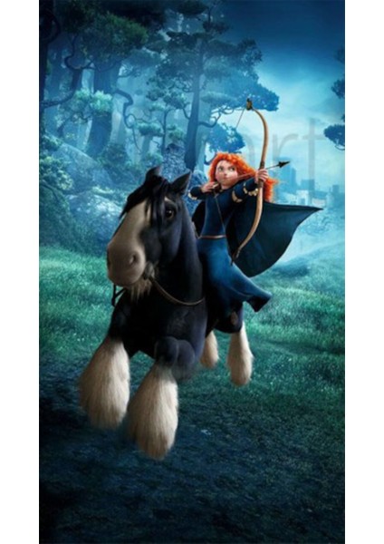 Brave ve Atı PixArt Sanat Elmas Mozaik Tablo Diamond Türkiye 40*60