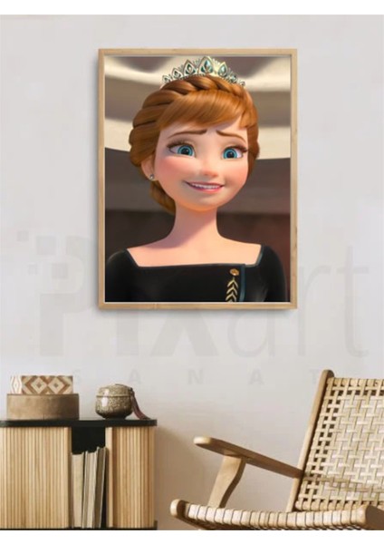 Frozen Anna PixArt Sanat Elmas Mozaik Tablo Diamond Türkiye 50*60