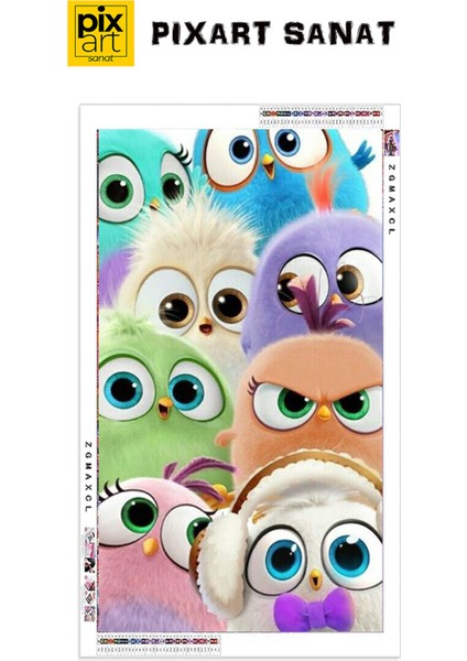 Angry Bird PixArt Sanat Elmas Mozaik Tablo Diamond Türkiye 40*60