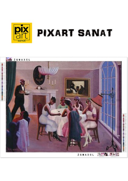 Archibald Motley Kokteil PixArt Sanat Elmas Mozaik Tablo Diamond Türkiye 61*61