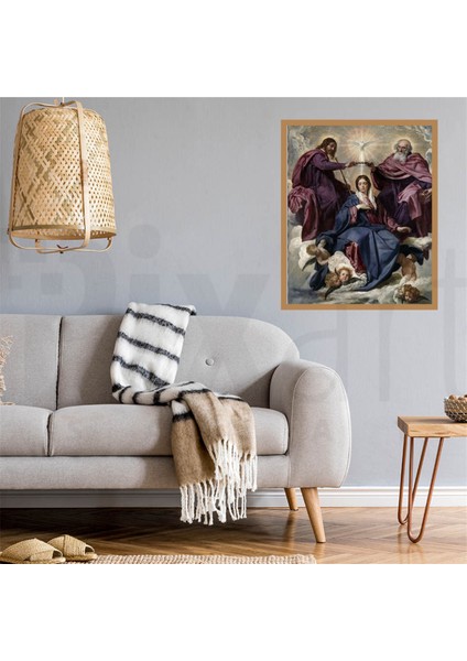 Diego Velázquez Bkire'nin Tac Giyme Toreni 43 x 58 Elmas Mozaik Tablo