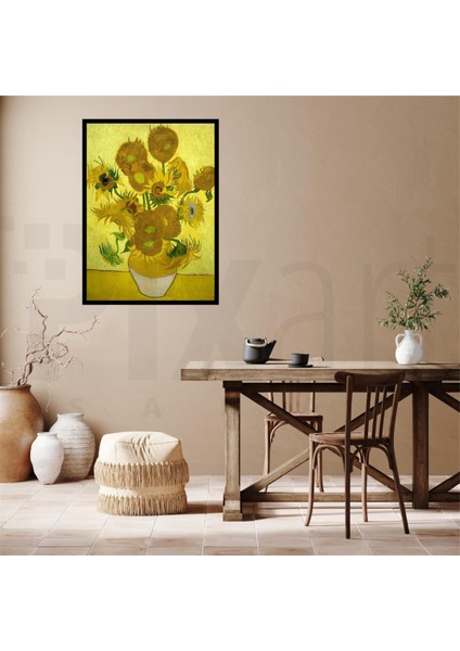 Vincent-van-Gogh-Ayçiçekleri 40x60 Elmas Mozaik Tablo