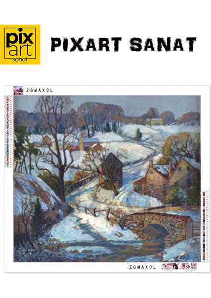 Back Road to Pipersville Fern Coppedge PixArt Sanat Elmas Mozaik Tablo Diamond Türkiye 56*51