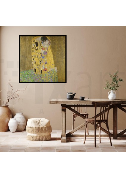 Gustav Klimt Öpücük PixArt Sanat Elmas Mozaik Tablo Diamond Türkiye 48*51