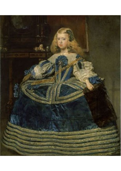 Diego Velazquez Mavi Elbiseli İnfanta Margarita Teresa PixArt Sanat Elmas Mozaik Tablo Diamond Türkiye 56*51
