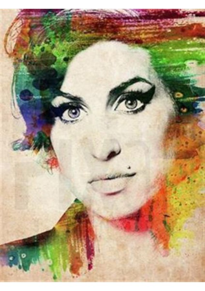 Amy Winehouse Pixart Sanat Elmas Mozaik Tablo Diamond Türkiye 41 x 53 cm