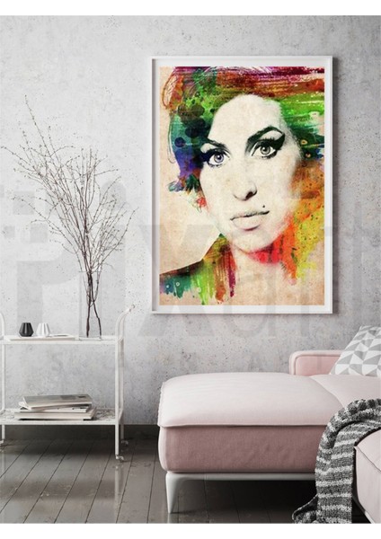 Amy Winehouse Pixart Sanat Elmas Mozaik Tablo Diamond Türkiye 41 x 53 cm