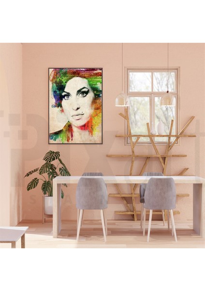 Amy Winehouse Pixart Sanat Elmas Mozaik Tablo Diamond Türkiye 41 x 53 cm