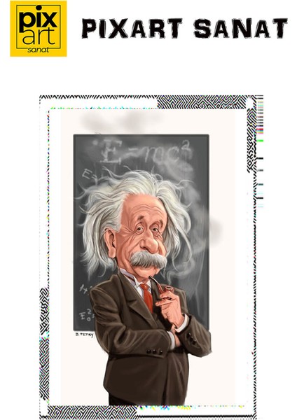 Albert Einstein 41 x 53 Elmas Mozaik Tablo