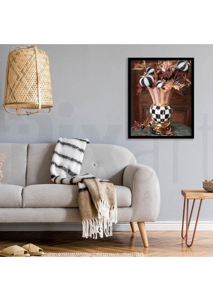 Vazo Mackenzie Pixart Sanat Elmas Mozaik Tablo Diamond Türkiye 41 x 51 cm modelleri