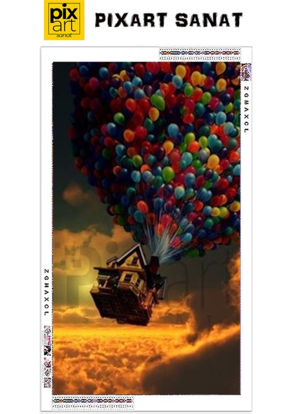 Yukarı Bak Balon Pixart Sanat Elmas Mozaik Tablo Diamond Türkiye 38 x 66 cm fırsatları