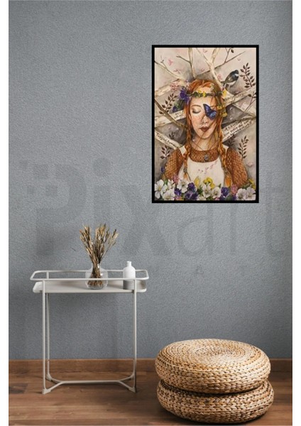 Yeşilin Kızı Elmas Mozaik Tablo Diamond Türkiye 51 x 64 cm fiyatları