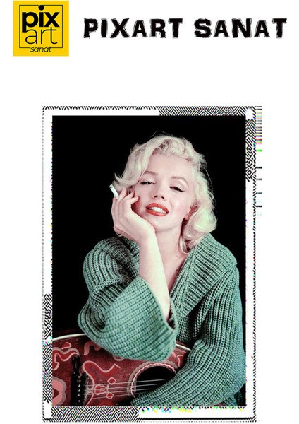 Enstrunman Ve Marilyn Monroe 43 x 74 Elmas Mozaik Tablo