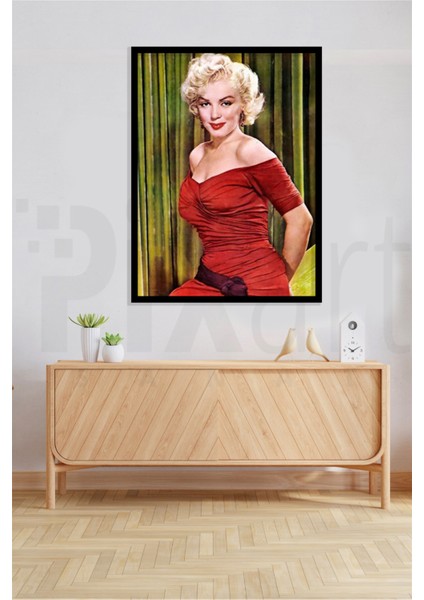 Kirmizi Elbiseli Marilyn Monroe 40 x 60 Elmas Mozaik Tablo