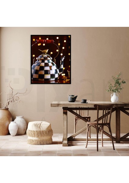 Çaydanlık Elmas Mozaik Tablo Diamond Türkiye 30 x 40 cm modelleri