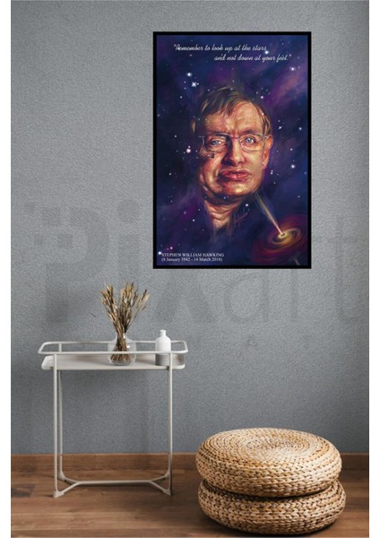 Stephen Hawking 43 x 74 Elmas Mozaik Tablo