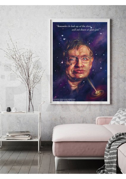 Stephen Hawking 43 x 74 Elmas Mozaik Tablo