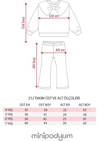 Kız Çocuk Alt Üst Ikili Takım Pamuklu Uzun Kollu Sweatshirt ve Ispanyol Paça Tayt indirimleri