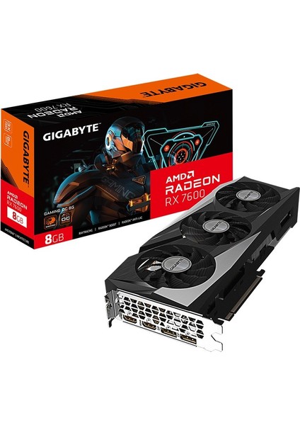 Gıgabyte Radeon Rx 7600 Gamıng Oc 8gb Gddr6 128BIT Fsr 3 Amd Ekran KARTI-GV-R76GAMING Oc-8gd