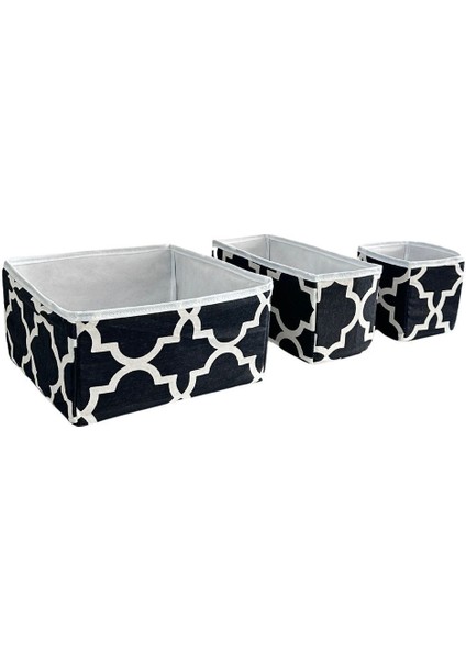 3'lü Çekmece Içi Çamaşır Düzenleyici Çocuk Odası Katlanır Saklama Kutusu Organizer Set-Karaçatı