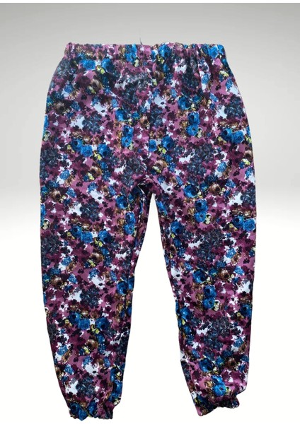 Çocuk Rahat Kesim Lastikli Viskon Kumaş Desenli Şalvar