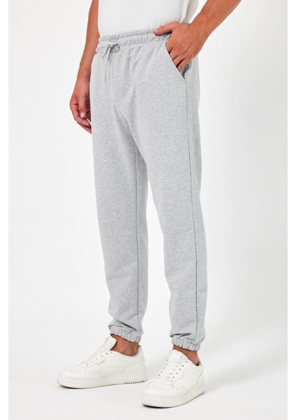 Kalın Gri Erkek Eşofman Altı Jogger Arka Cepli Lastik Paça Regular Fit Şardonsuz fiyatları