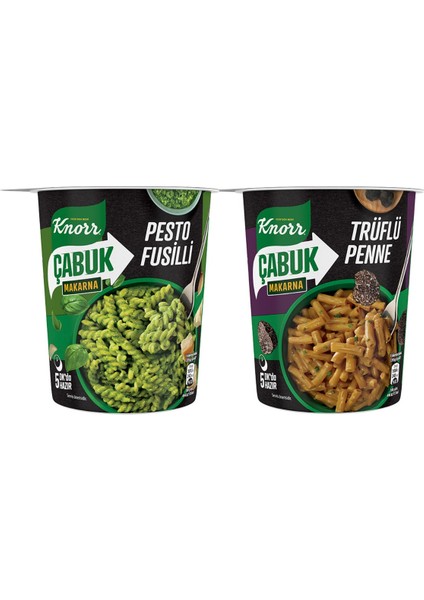 Çabuk Makarna Trüflü Penne 65G X3 + Pesto Fusilli 65G X3