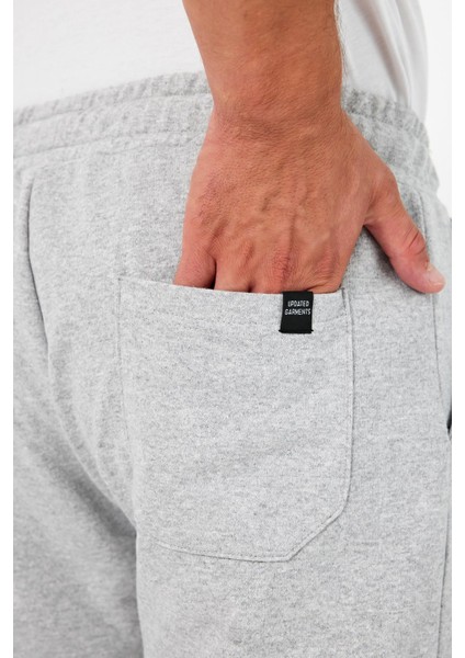Kalın Gri Erkek Eşofman Altı Jogger Arka Cepli Paça Lastikli Regular Fit Şardonsuz indirimleri