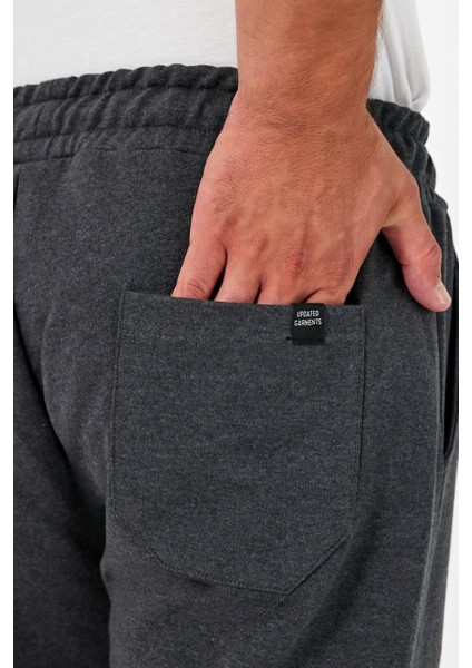 Kalın Antrasit Erkek Eşofman Altı Jogger Arka Cepli Paça Lastikli Regular Fit Şardonsuz fırsatları