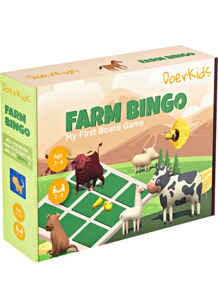 Farm Bingo – Çiftlik Temalı Çocuk Tombalası - Tombala 2-6 Yaş