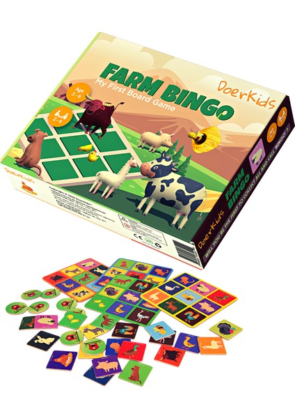 Farm Bingo – Çiftlik Temalı Çocuk Tombalası - Tombala 2-6 Yaş