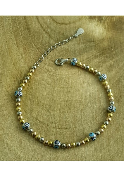 Nazarlı Dorika Gümüş Bileklik