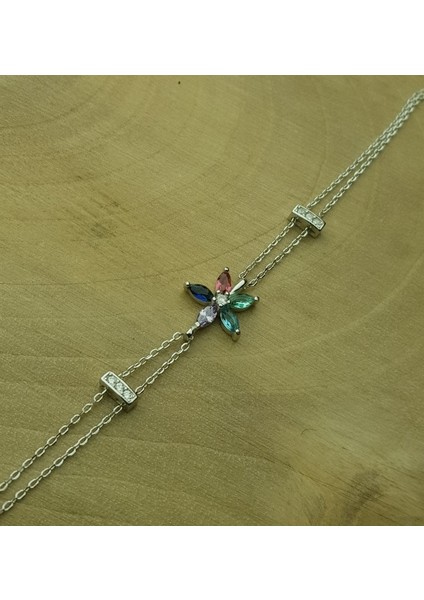 Çiçek Gümüş Bileklik