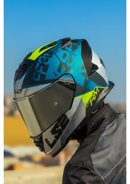 Storm 2 Sprınter Mat Siyah-Gri-Cobalt Kask modelleri