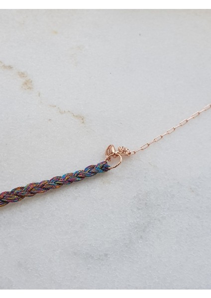 Örme Ipek Ip Gümüş Bileklik