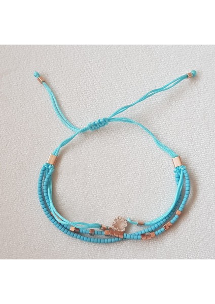 Asansörlü Firuzeli Gümüş Bileklik