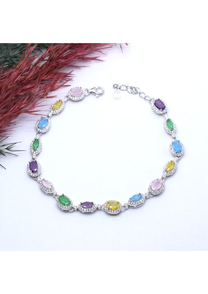 Has Taşlı Ithal Gümüş Bileklik