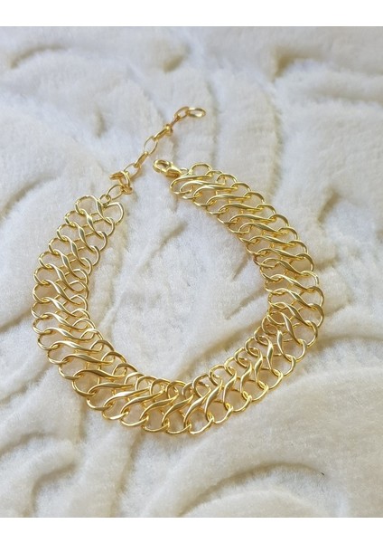 Sonsuzluk Altın Kaplama Gümüş Bileklik