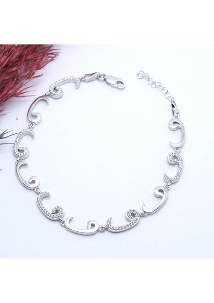 Vav Harfi Gümüş Bileklik