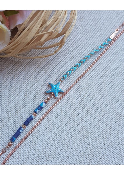 2 Sıra Deniz Yıldızı Gümüş Bileklik