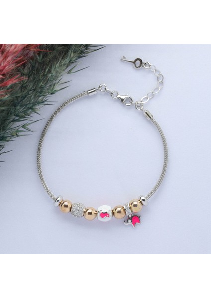 Fil (Elephant) Figürlü 925 Ayar Gümüş Charm Bileklik