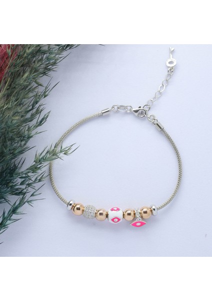 Göz (Eye) Figürlü 925 Ayar Gümüş Charm Bileklik