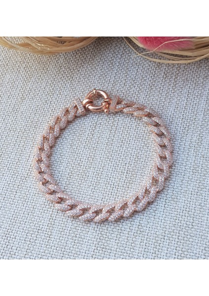 Rose Kaplama Uzay Yolu Gümüş Bileklik