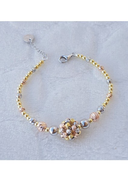 Üç Renk Dorika Gümüş Bileklik